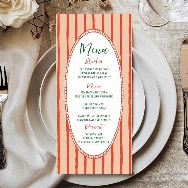 Hand Drawn Quirky Handwritten Wedding Menu (Creator Uploaded)