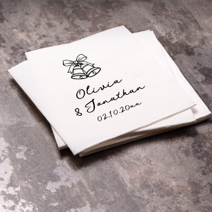 Hand Drawn Quirky Old Monney Wedding Napkin