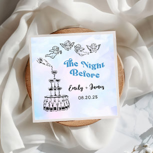 Hand Drawn Quirky The Night Before Wedding Napkins