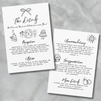 Hand Drawn Quirky Whimsical Wedding Details