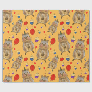 Hand Drawn Quokka Birthday Wrapping Wrapping Paper