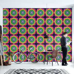 Hand drawn Rainbow Mandala Wallpaper