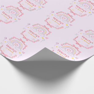 Hand Drawn Rainbow Whimsical Birthday Wrapping Paper