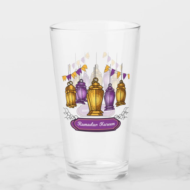 hand-drawn-ramadan-kareem- T-Shirt Keychain Glass (Front)