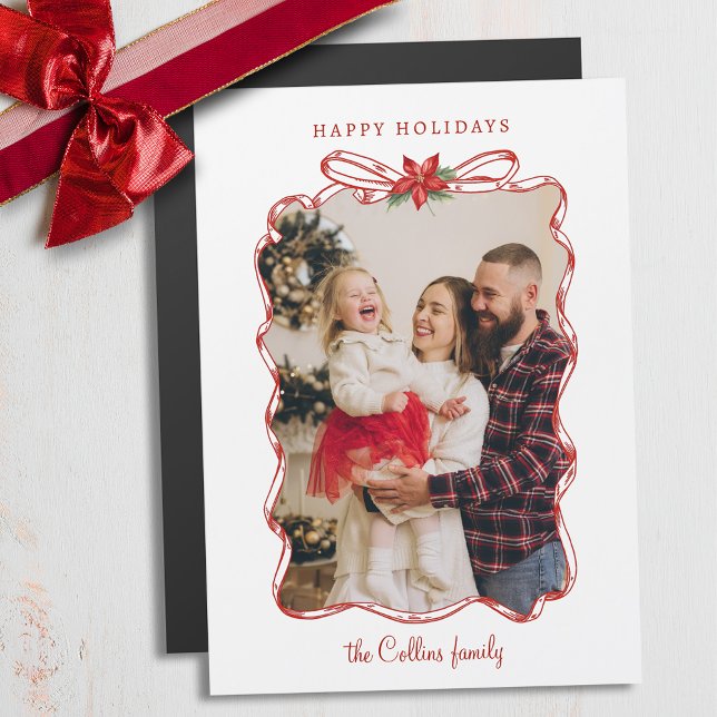 Hand-Drawn Red Christmas Photo Frame (Creator Uploaded)