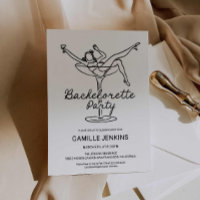 Hand Drawn Retro Bachelorette Party Invitation