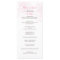 Hand drawn roses wedding program pink