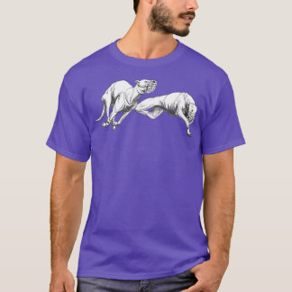 Hand Drawn Running Greyhounds  T-Shirt