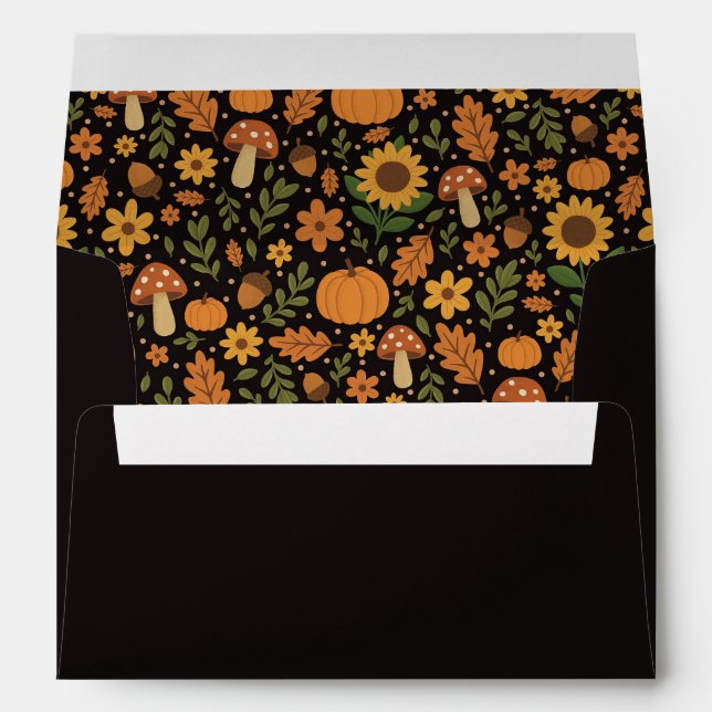 Hand Drawn Rustic Fall Pattern Envelope (Back (Bottom))