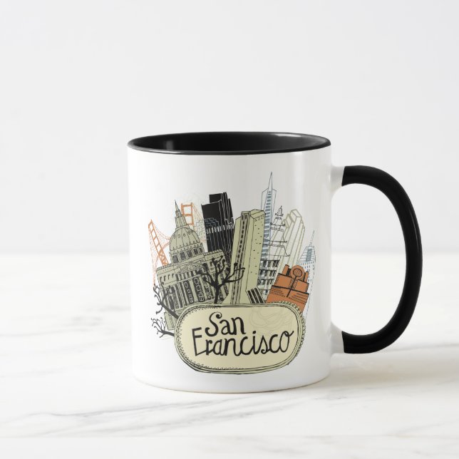 Hand Drawn San Francisco Mug (Right)