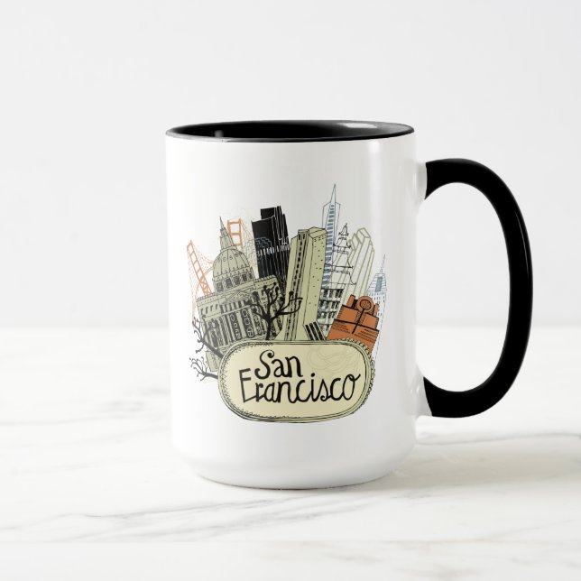 Hand Drawn San Francisco Mug (Right)