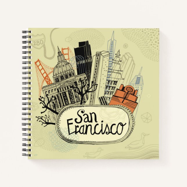 Hand Drawn San Francisco Notebook (Front)