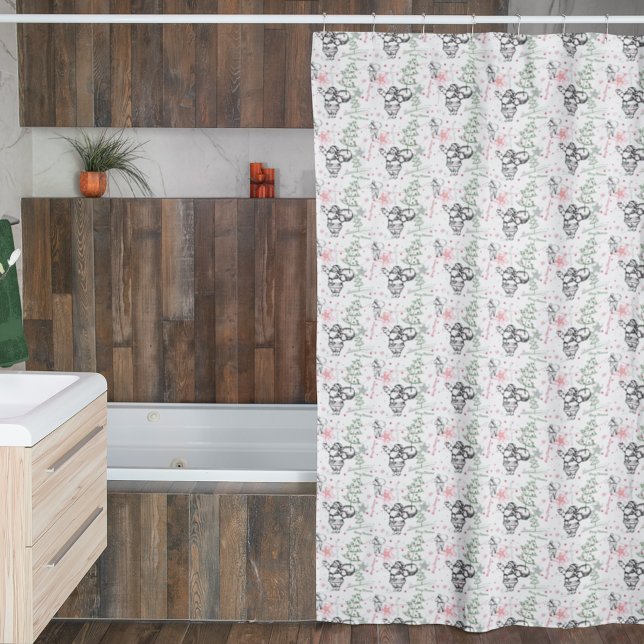 Hand Drawn Santa Claus Christmas Shower Curtain (Creator Uploaded)