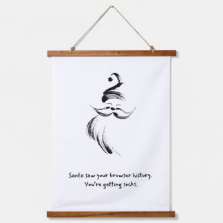 Hand-Drawn Santa Claus Quote Hanging Tapestry