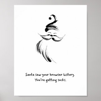 Hand-Drawn Santa Claus quote Poster