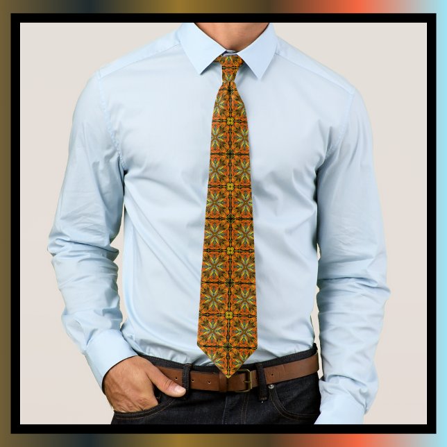 Hand Drawn Scandi Floral Pattern Tie (Creator Uploaded)