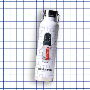 Hand Drawn School Supplies Marker Water Bottle
