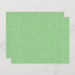 Hand Drawn School Supplies Pattern