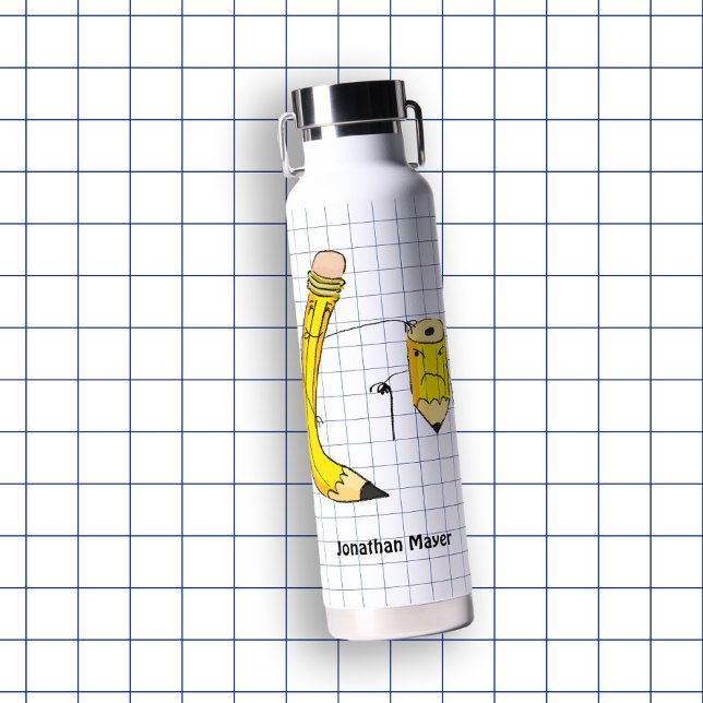 Hand Drawn School Supplies pencil Water Bottle (Hand Drawn School Supplies Water Bottle
)