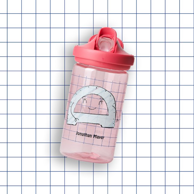 Hand Drawn School Supplies Protractor Water Bottle (Creator Uploaded)