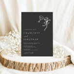 Hand Drawn Scribble Modern Black Wedding Invitation<br><div class="desc">Hand Drawn Scribble Modern Black Wedding Invitation</div>