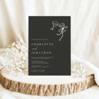 Hand Drawn Scribble Modern Black Wedding
