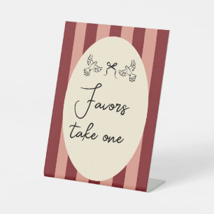 Hand Drawn Scribble Wedding favors sign