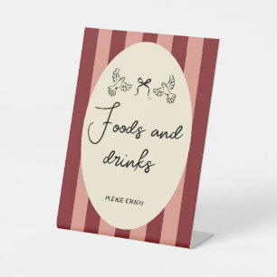 Hand Drawn Scribble Wedding Food & drinks sign