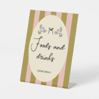 Hand Drawn Scribble Wedding Food & drinks  sign