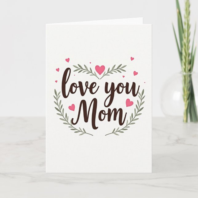 Hand Drawn Script Mum Card (Front)