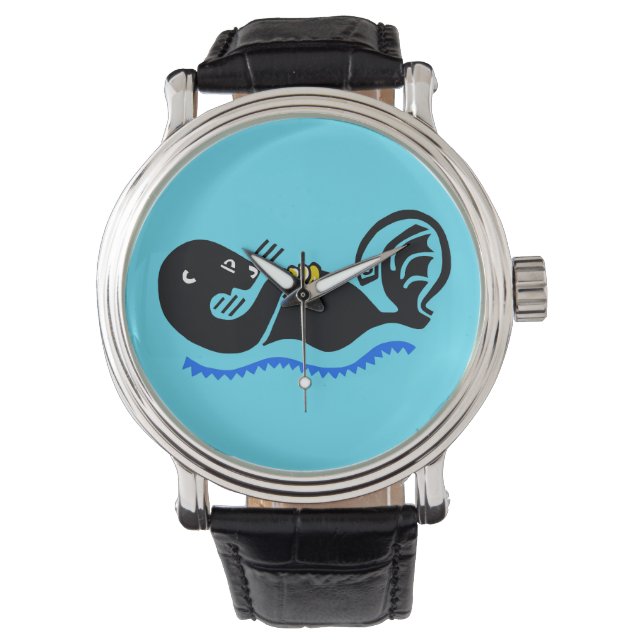Hand drawn -  Sea OTTER - Nature -Blue Watch (Front)