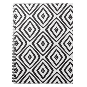 Hand drawn seamless pattern in black and white. notebook