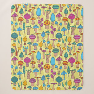 Hand drawn seamless pattern with hand drawn doodle sherpa blanket
