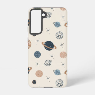 Hand Drawn Seamless Pattern with Planets Samsung Galaxy Case