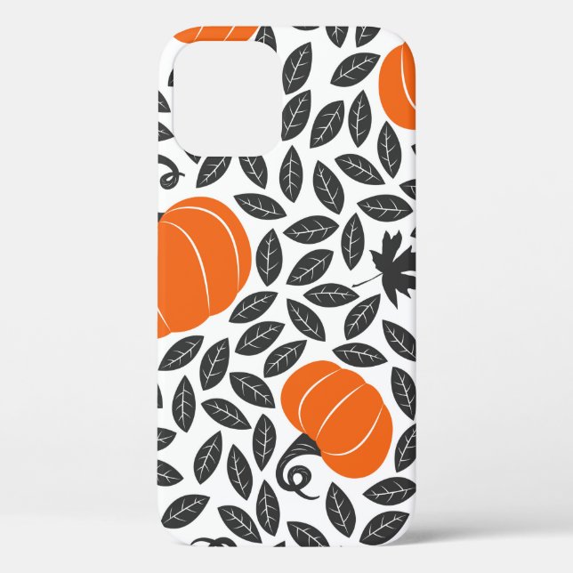 Hand drawn seamless pattern with pumpkins and leav Case-Mate iPhone case (Back)