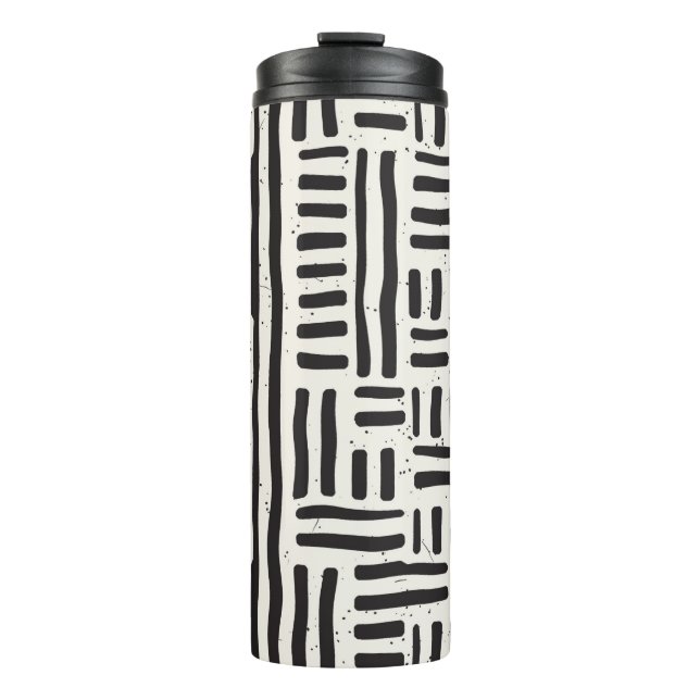 Hand drawn seamless repeating pattern with lines t thermal tumbler (Front)