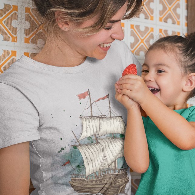 Hand Drawn Ship T-Shirt (Hand Drawn Ship shirt)