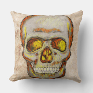 Hand Drawn Skull Cushion