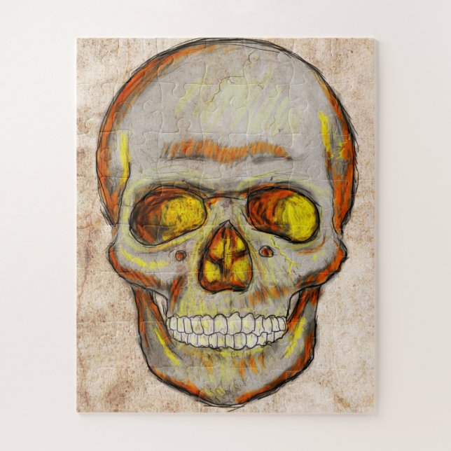Hand Drawn Skull Jigsaw Puzzle (Vertical)
