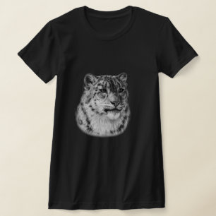 Hand-Drawn Snow Leopard T-Shirt