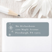 Hand Drawn Snowflake Return Address Label