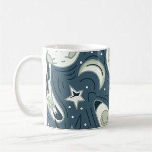 Hand drawn space seamless vintage pattern. Planets Coffee Mug