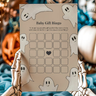 Hand drawn Spooky Ghost Halloween Baby Bingo Game
