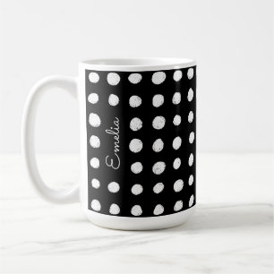 Hand Drawn Spots Personalised Mug