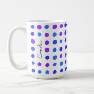 Hand Drawn Spots Personalised Mug