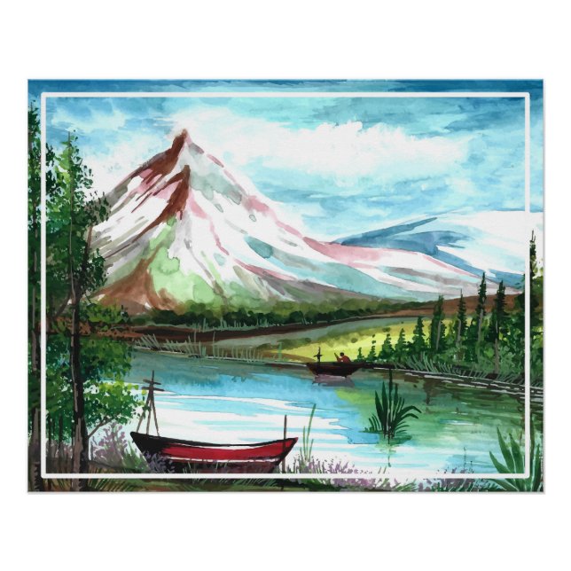 Hand Drawn Spring Landscape Scenery-24531 Poster (Front)