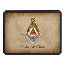 Hand Drawn Square and Compass With All Seeing Eye