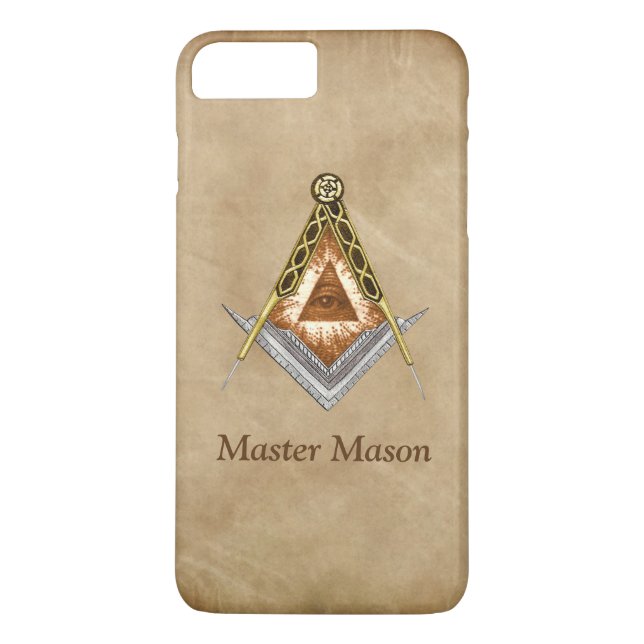 Hand Drawn Square and Compass With All Seeing Eye Case-Mate iPhone Case (Back)