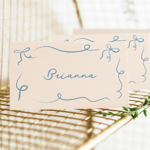 Hand Drawn Squiggle Frame Place Card