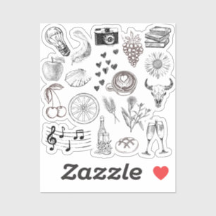 Hand drawn stickers